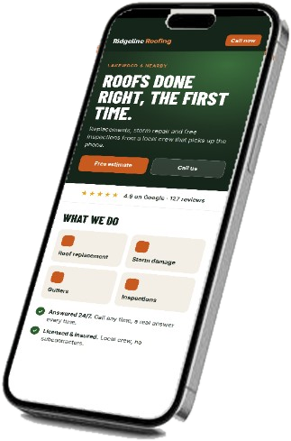 A free Outfitter website on a phone