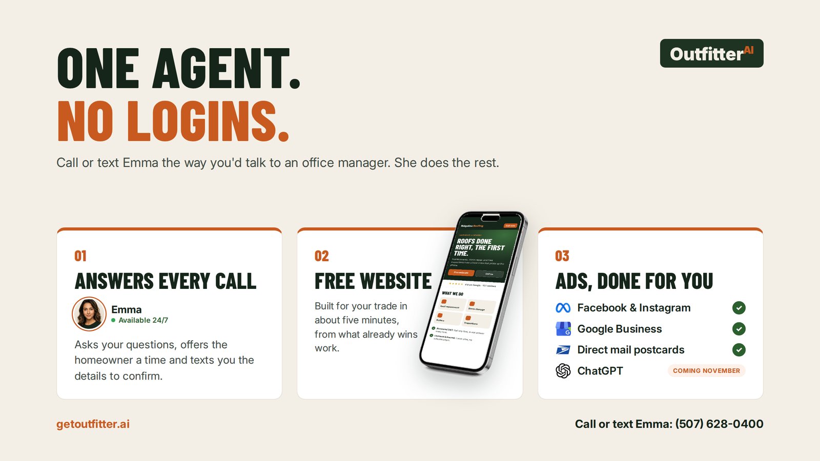 One agent. No logins.